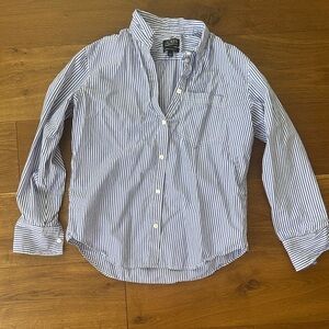 J. Crew Navy Striped Button Down Shirt
